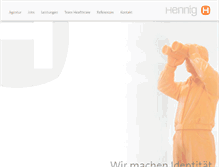 Tablet Screenshot of agentur-hennig.de